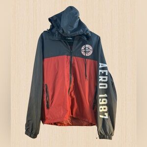 Aéropostale NYC 1987 Windbreaker Jacket Mens M  Y2K Streetwear Retro Athletic